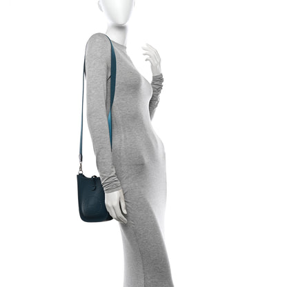 Hermes Taurillon Clemence Amazone Evelyne TPM Colvert Turquoise 2 of 10