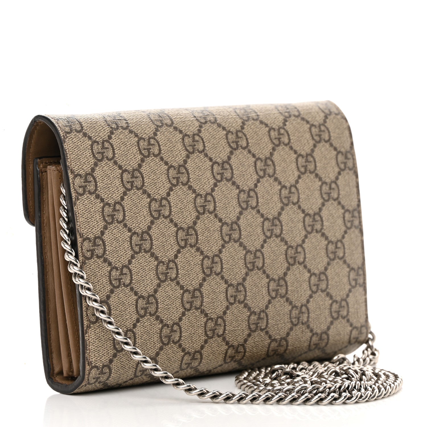 Gucci GG Supreme Monogram Mini Dionysus Chain Wallet Beige Taupe 3 of 22