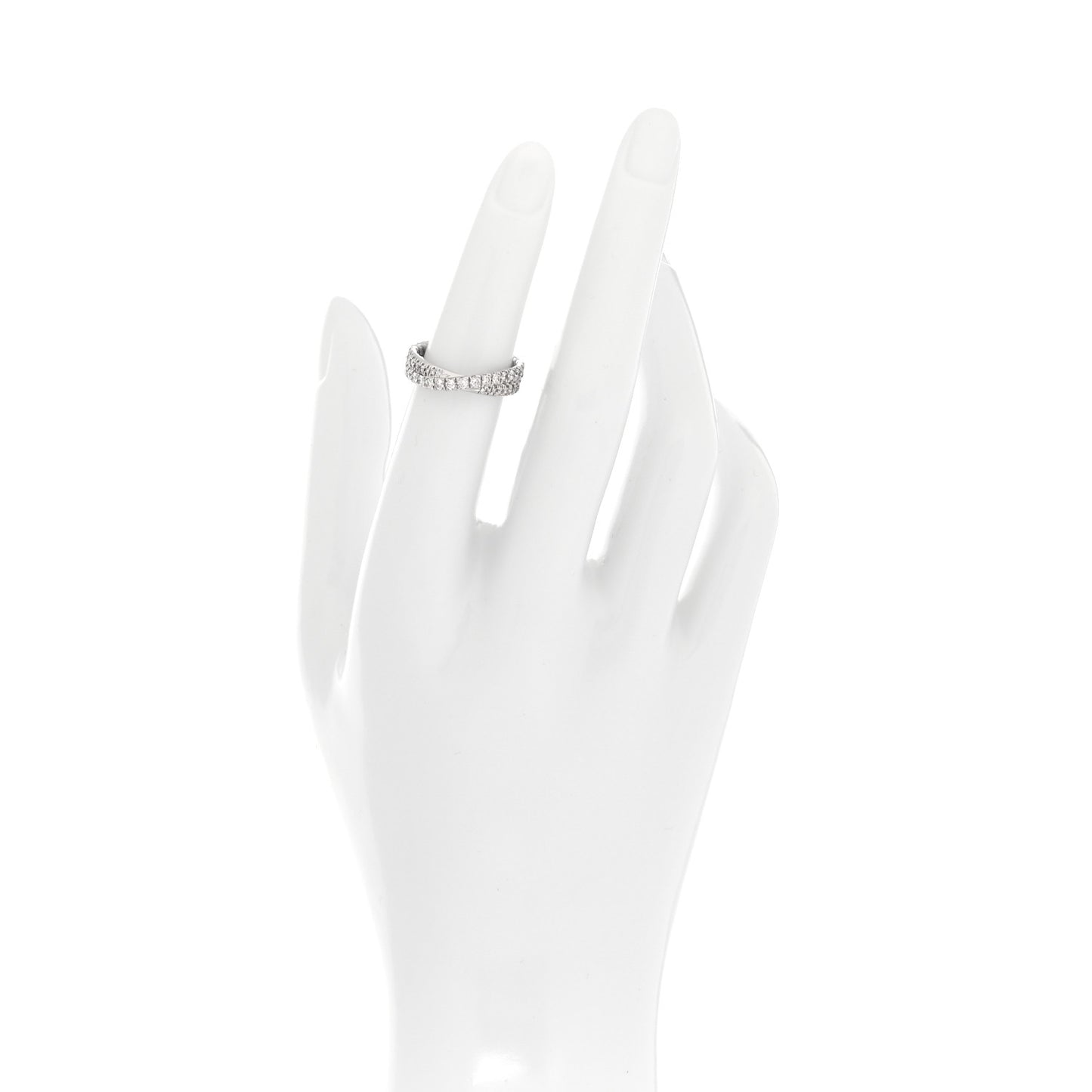 Platinum Diamond Crossover Wedding Band Ring 49 4.75