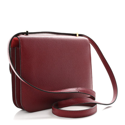 Hermes Epsom Enamel Constance 18 Rouge Grenat 3 of 11