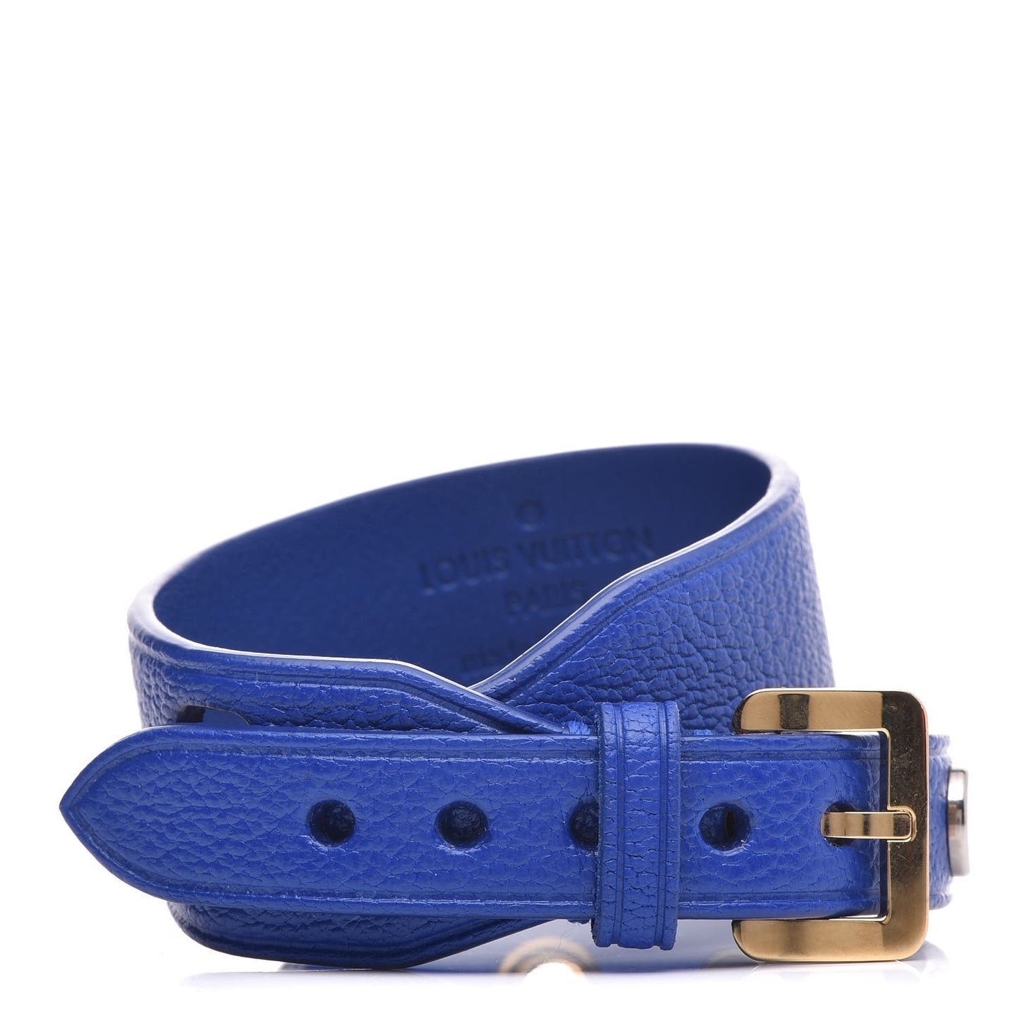Goatskin Spike It Wrap Bracelet 17 Blue