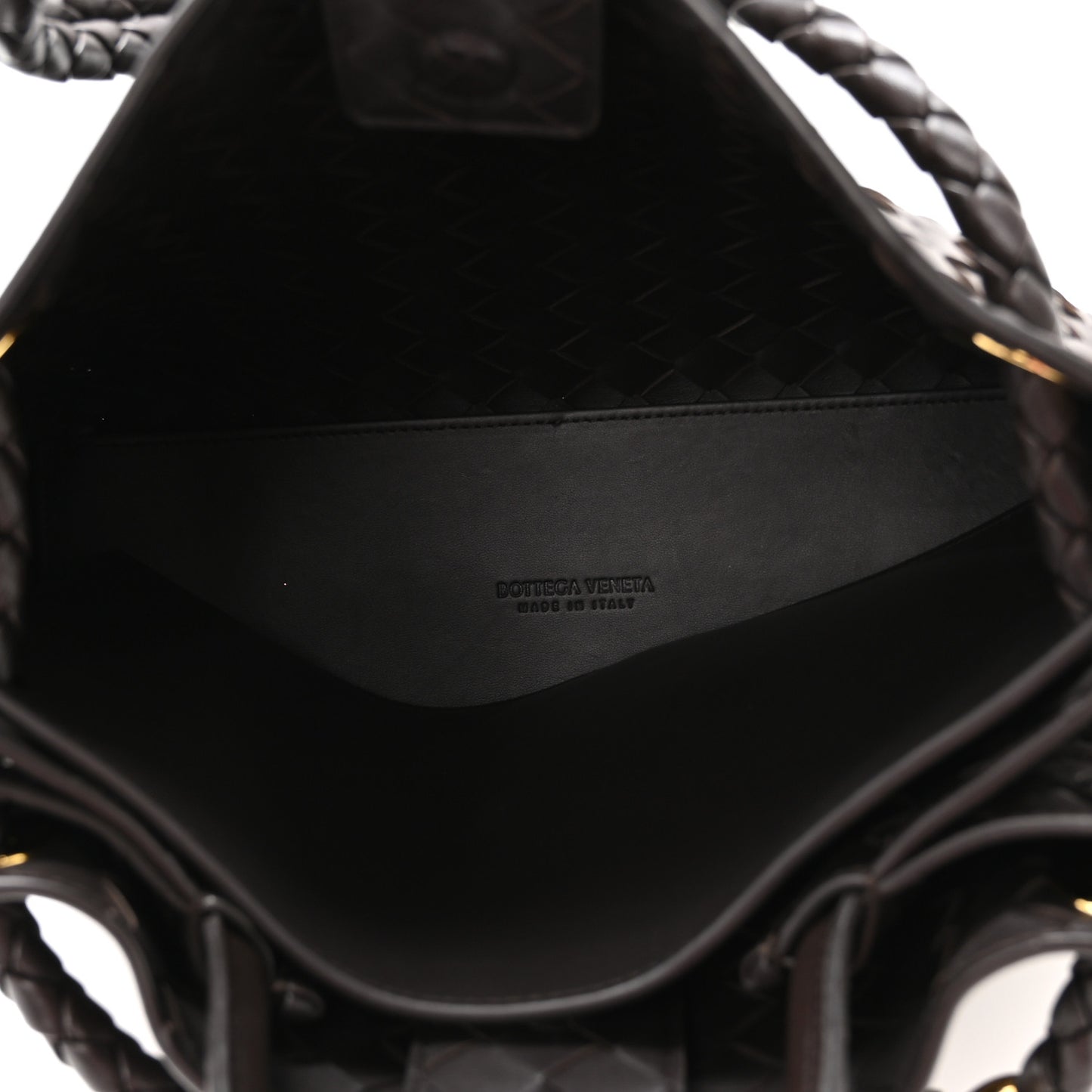 Nappa Intrecciato Medium Andiamo Shoulder Bag Fondant