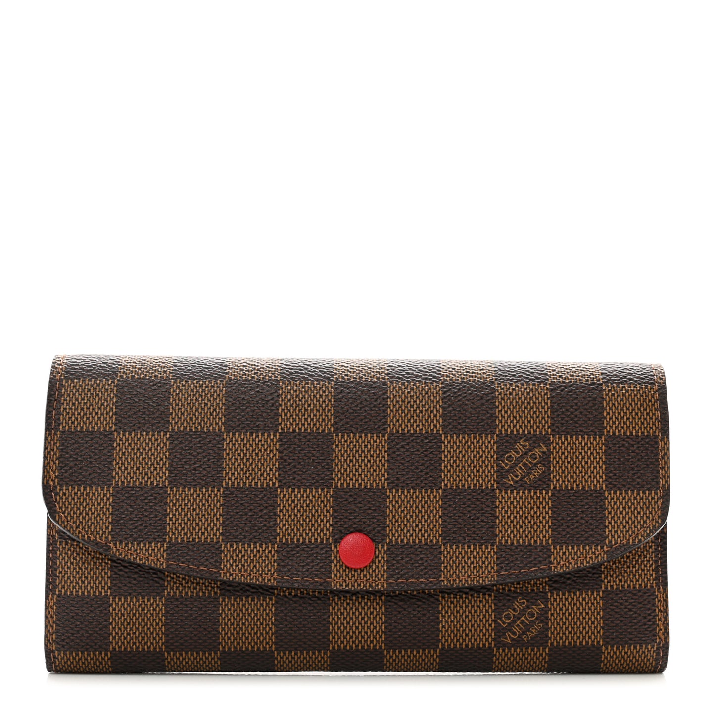 Damier Ebene Emilie Wallet Red