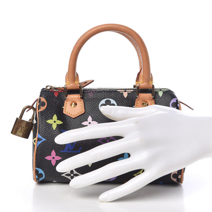 Louis Vuitton Monogram Multicolor Mini Sac HL Speedy Black 2 of 8