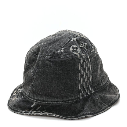Louis Vuitton x NIGO Monogram Giant Denim Giant Damier Wave Sun Hat 60 Gray 3 of 8