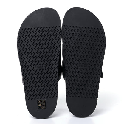 Hermes Calfskin Womens Chypre Sandals 41 Black 6 of 10
