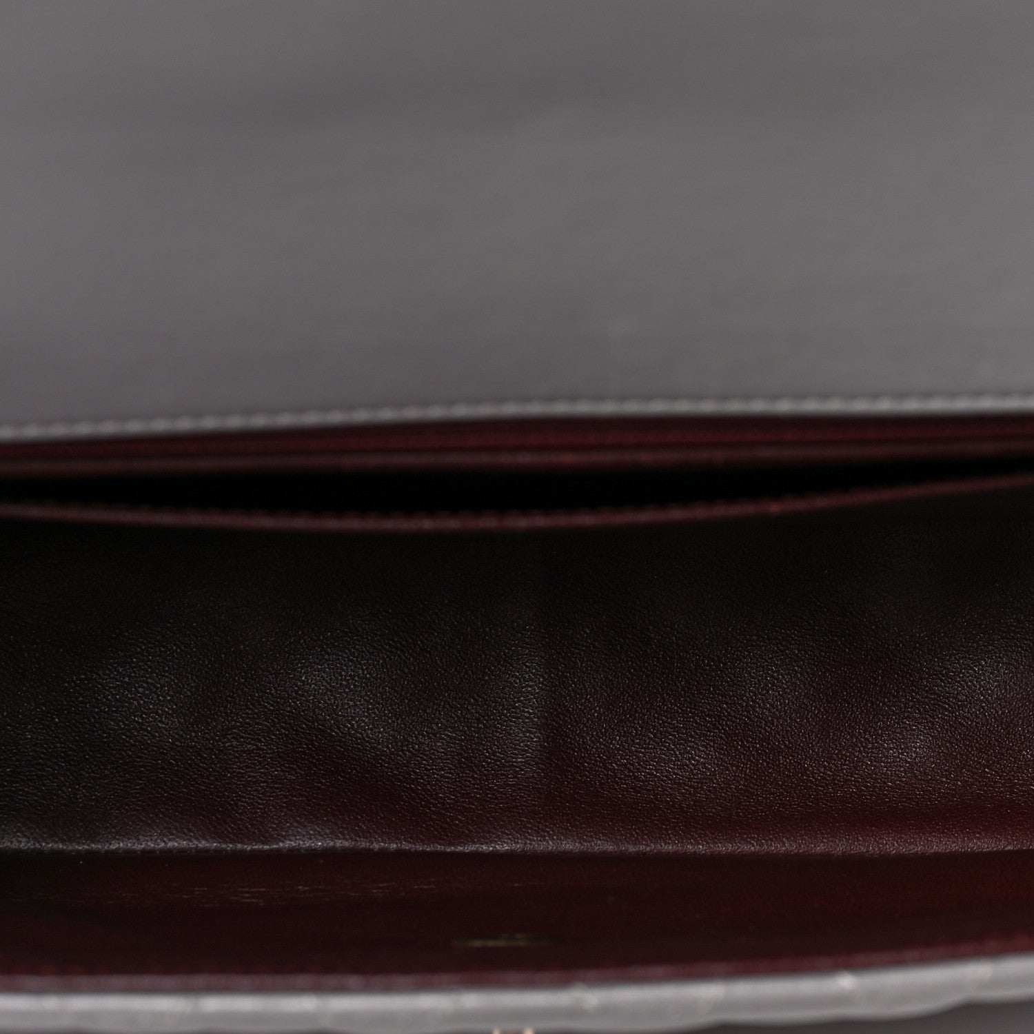 Chanel Lambskin Quilted Medium Two Tone Day Flap Grey Burgundy 5 of 7