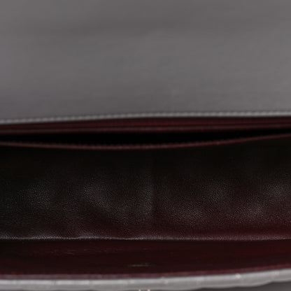Chanel Lambskin Quilted Medium Two Tone Day Flap Grey Burgundy 5 of 7