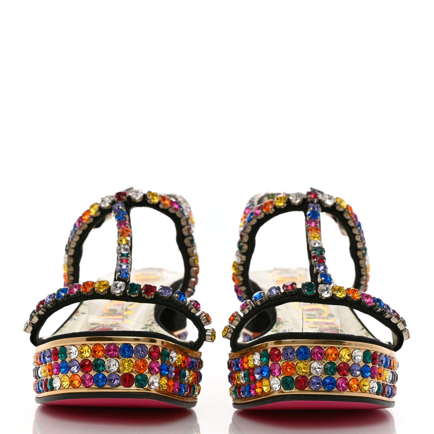 Kid Scamosciato Crystal Mira Platform Sandals 37 Multicolor