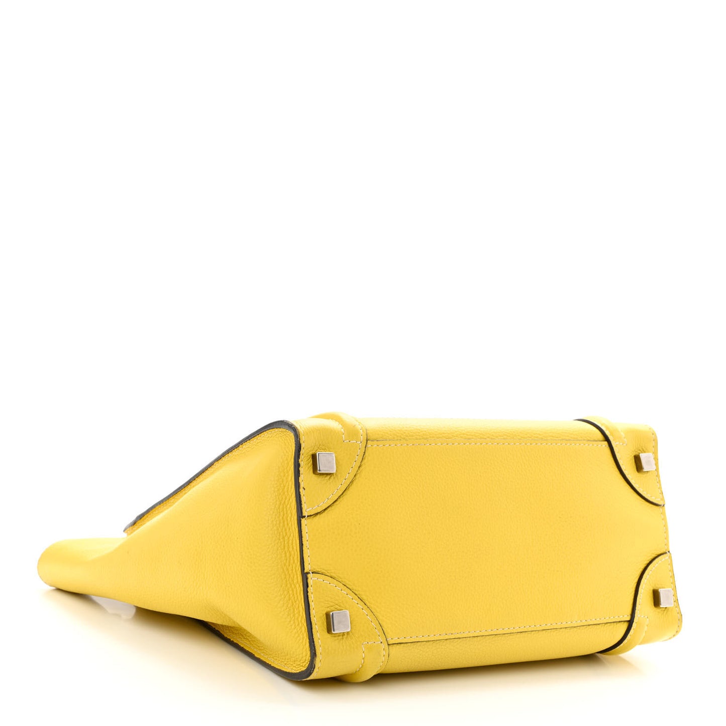 Drummed Calfskin Micro Luggage Citron