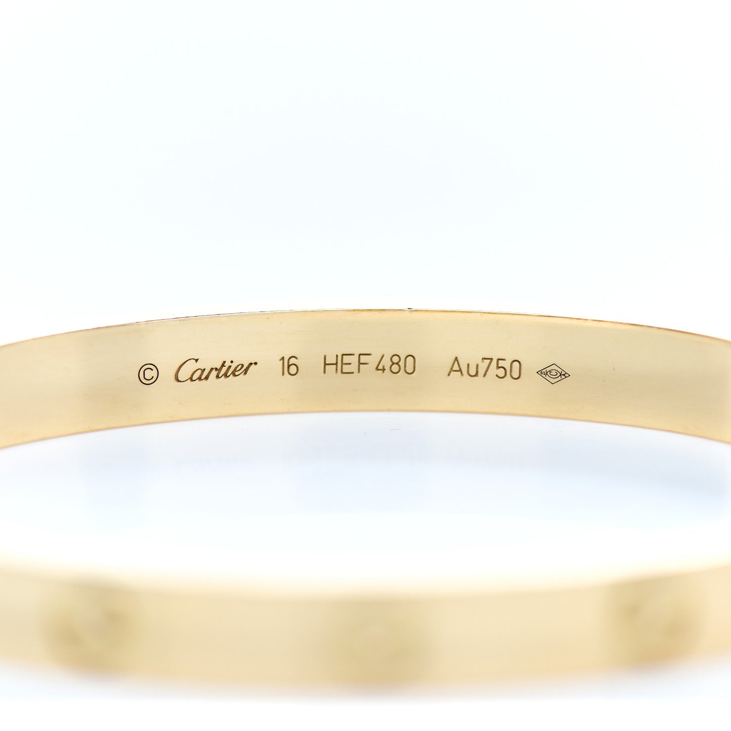 18K Yellow Gold LOVE Bracelet 16