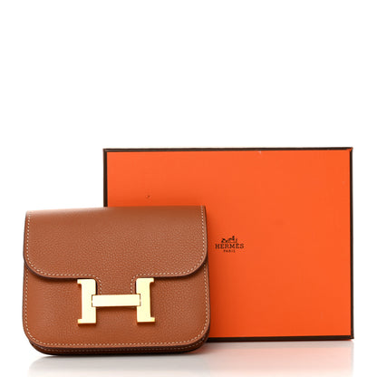 Hermes Evercolor Constance Slim Wallet Gold 9 of 9