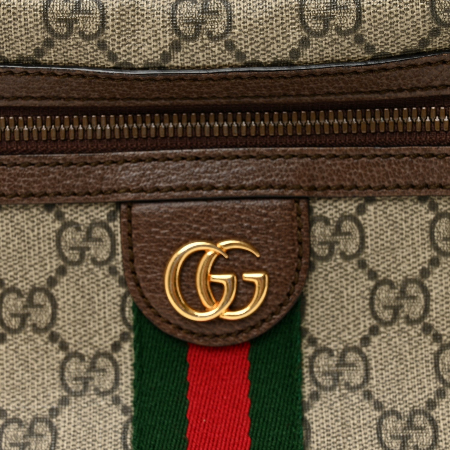 Gucci Soft GG Supreme Monogram Medium Ophidia Belt Bag Dark Brown 7 of 9
