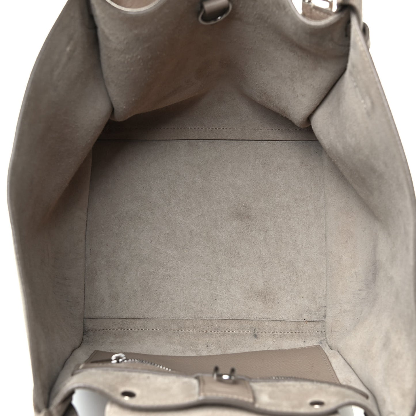 Supple Grained Calfskin Long Strap Small Big Bag Light Taupe