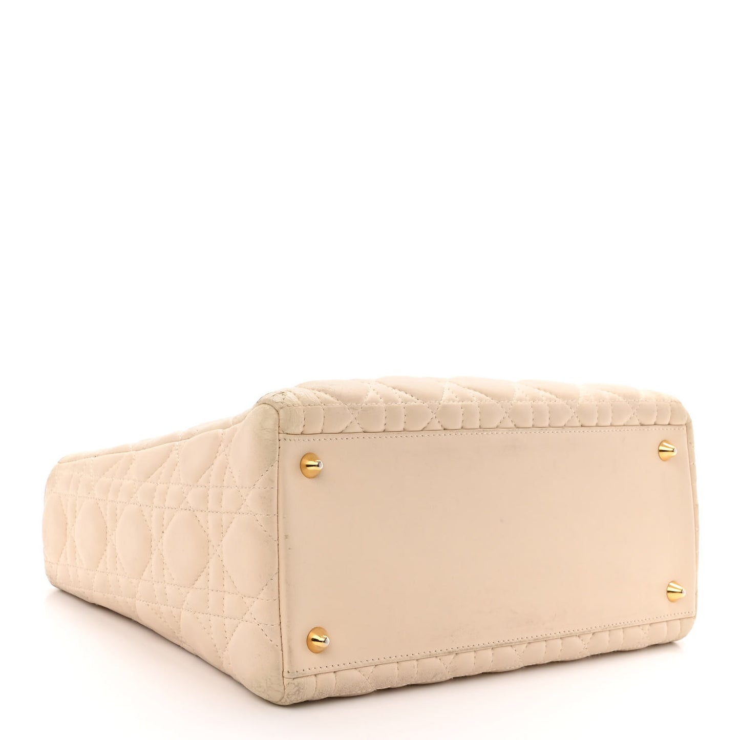 Lambskin Cannage Medium Lady Dior Beige
