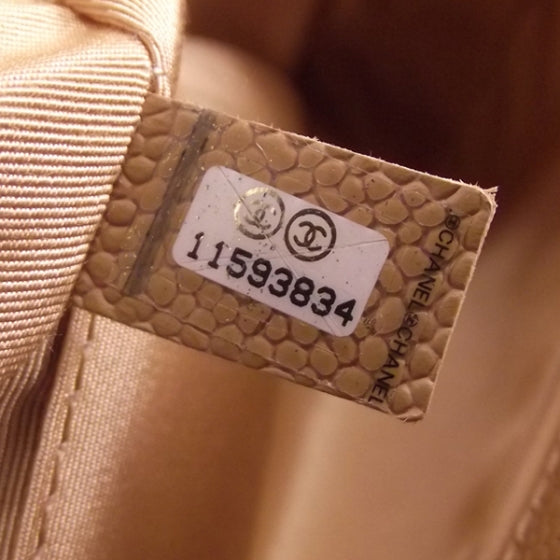 Chanel Caviar CC Shopper Tote Tan 10 of 11