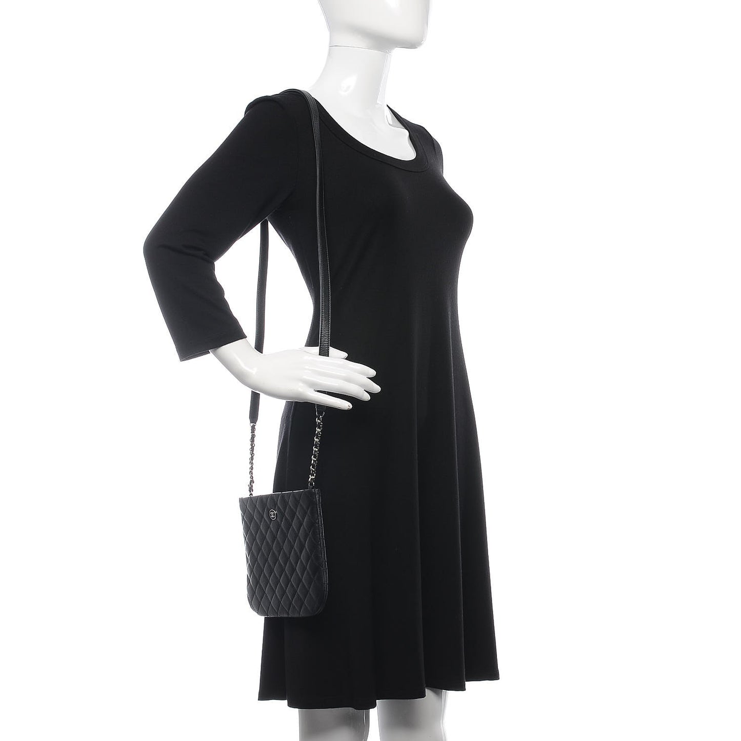 Quilted Lambskin Crossbody Bag Black