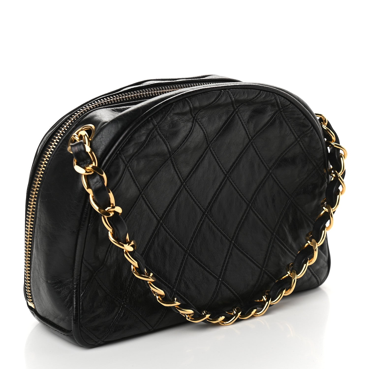 Chanel Lambskin Quilted Camera Case Black 3 of 11