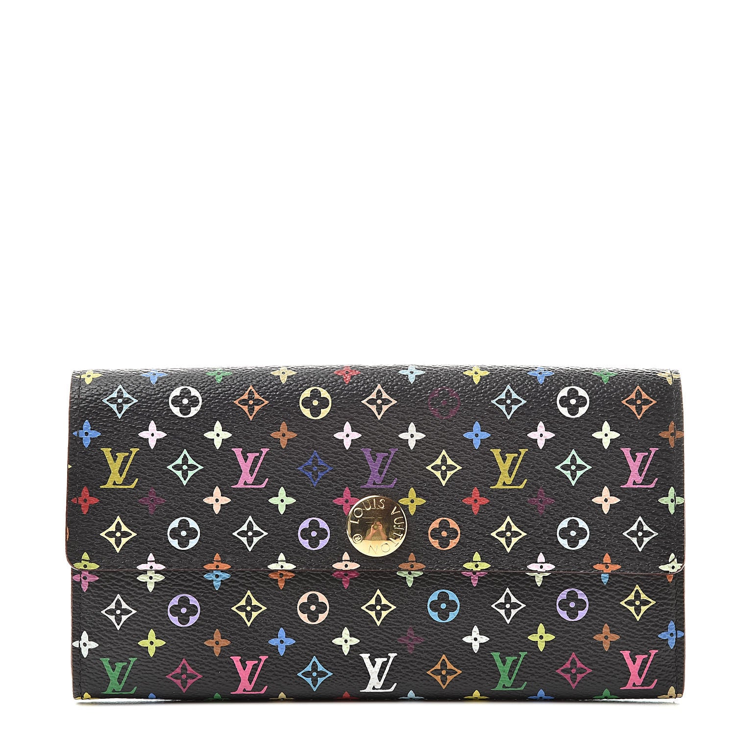 Louis Vuitton Monogram Multicolor Sarah Wallet Black Grenade 1 of 7