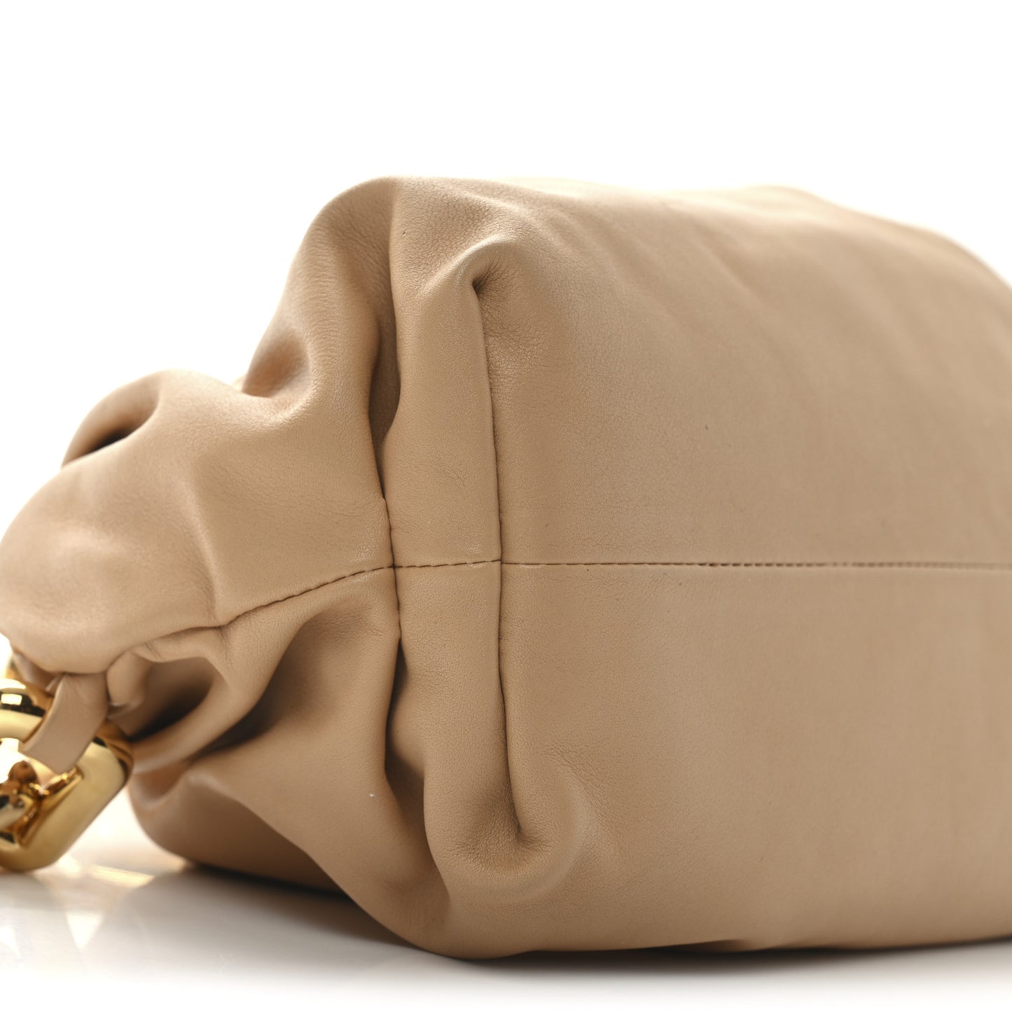 Calfskin Chain Pouch Almond