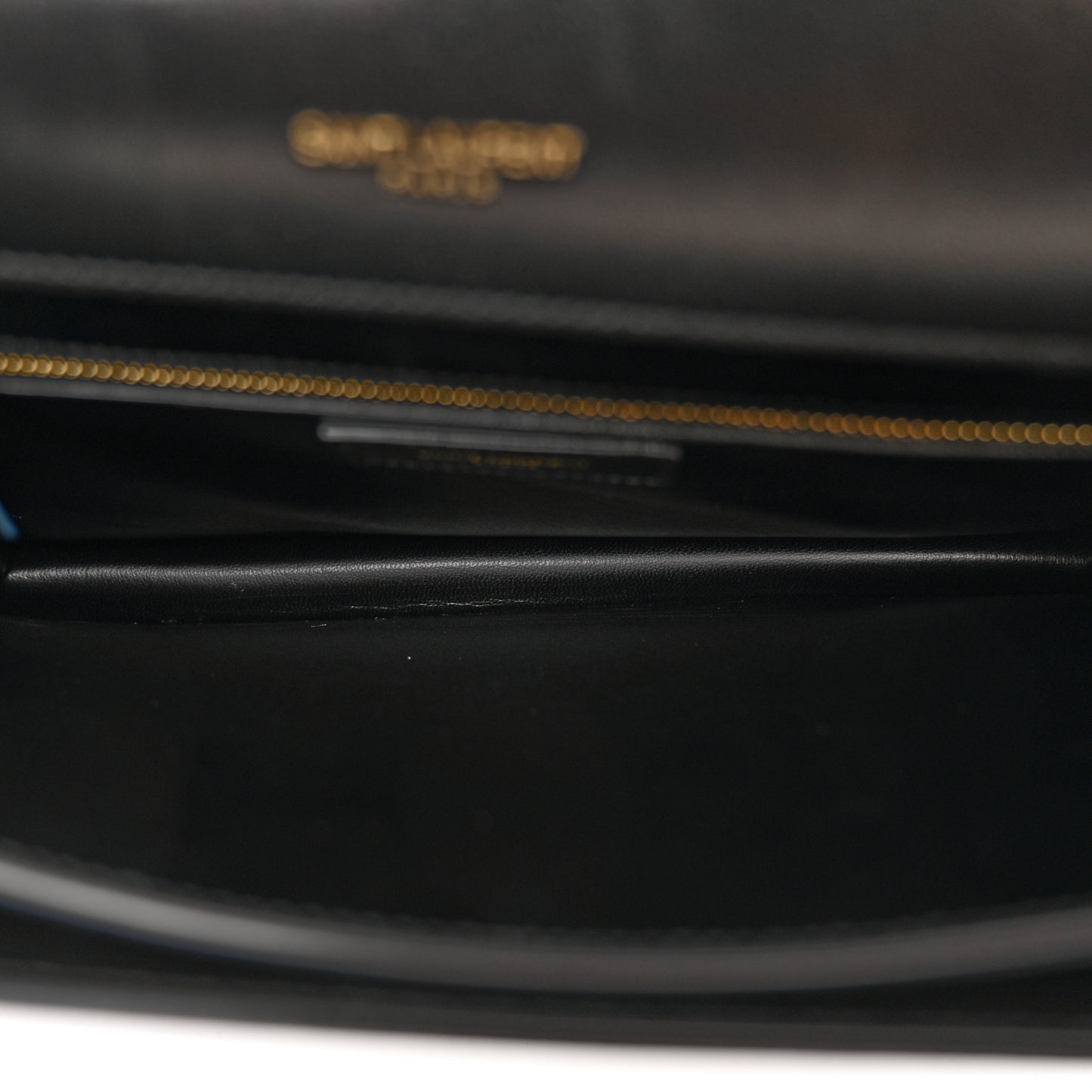 Calfskin Crocodile Embossed Gaby Satchel Black