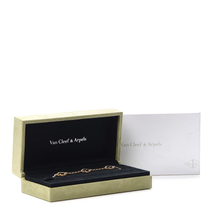 Van Cleef & Arpels 18K Yellow Gold Black Onyx 5 Motifs Vintage Alhambra Bracelet 6 of 6