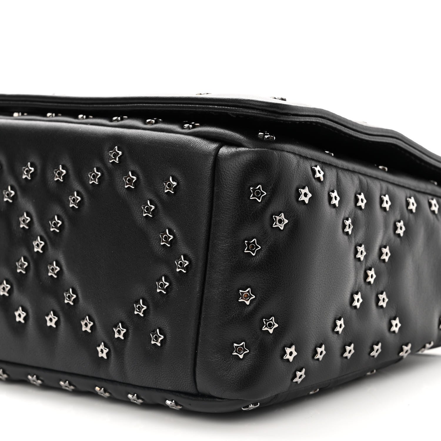 Christian Dior Calfskin Lucky Star Macrocannage Medium Caro Bag Black 10 of 10