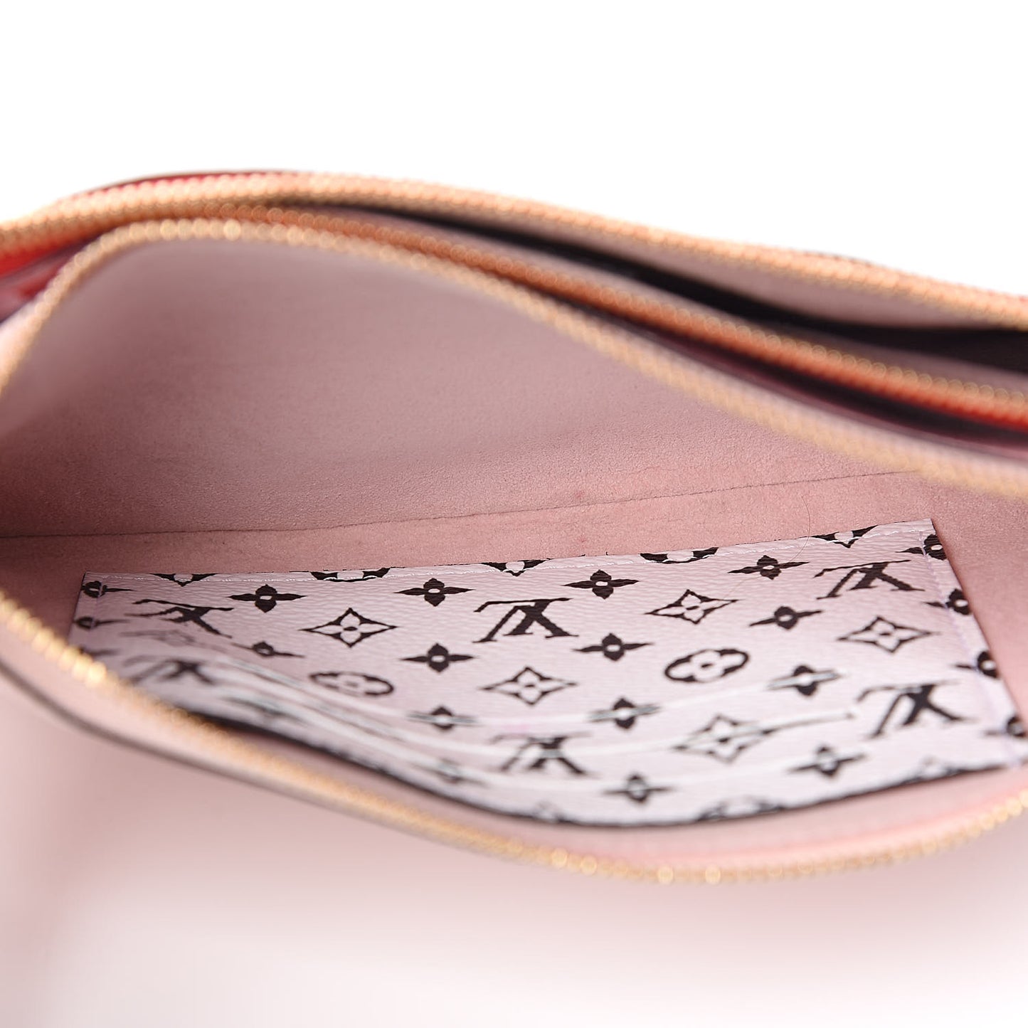 Monogram Giant Double Zip Pochette Rouge