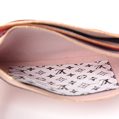 Louis Vuitton Monogram Giant Double Zip Pochette Rouge 7 of 11