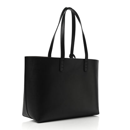 Mansur Gavriel Calfskin Small Shopping Tote Black Gold 3 of 19