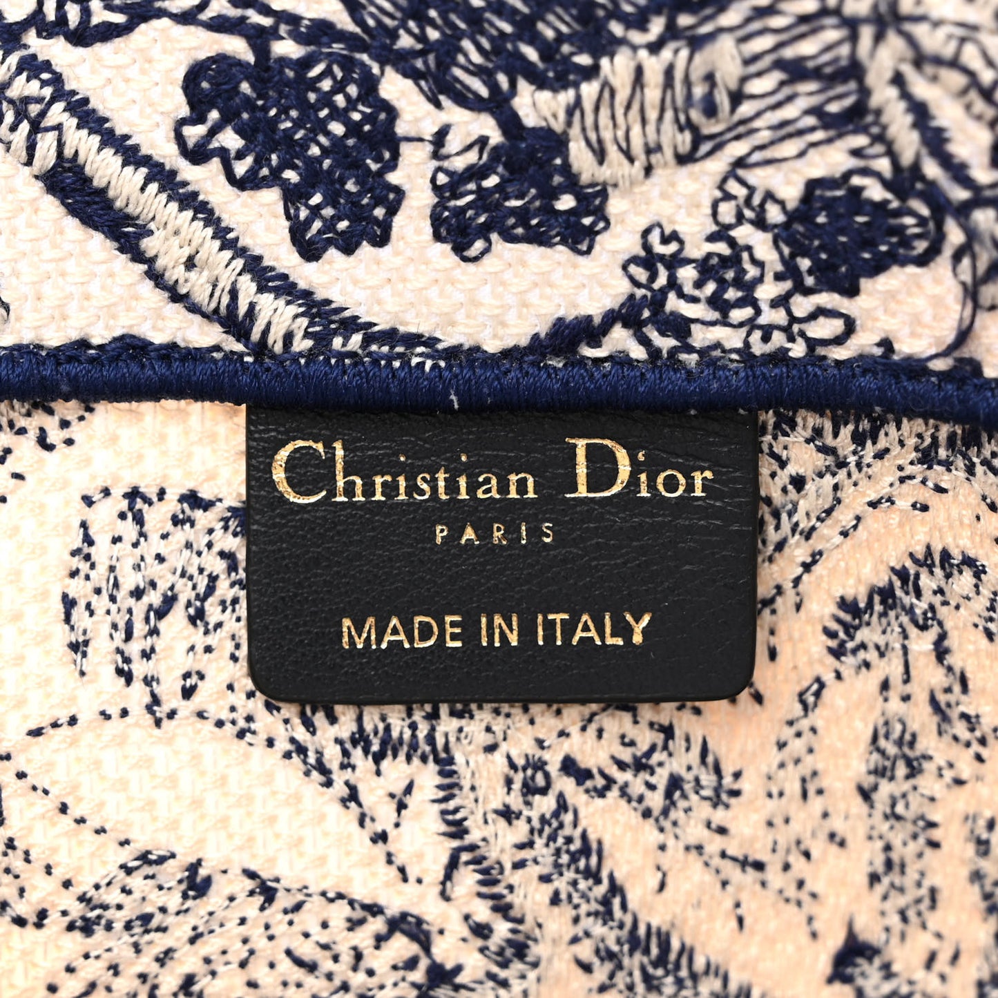 Canvas Embroidered Large Dioriviera Toile De Jouy Book Tote Blue