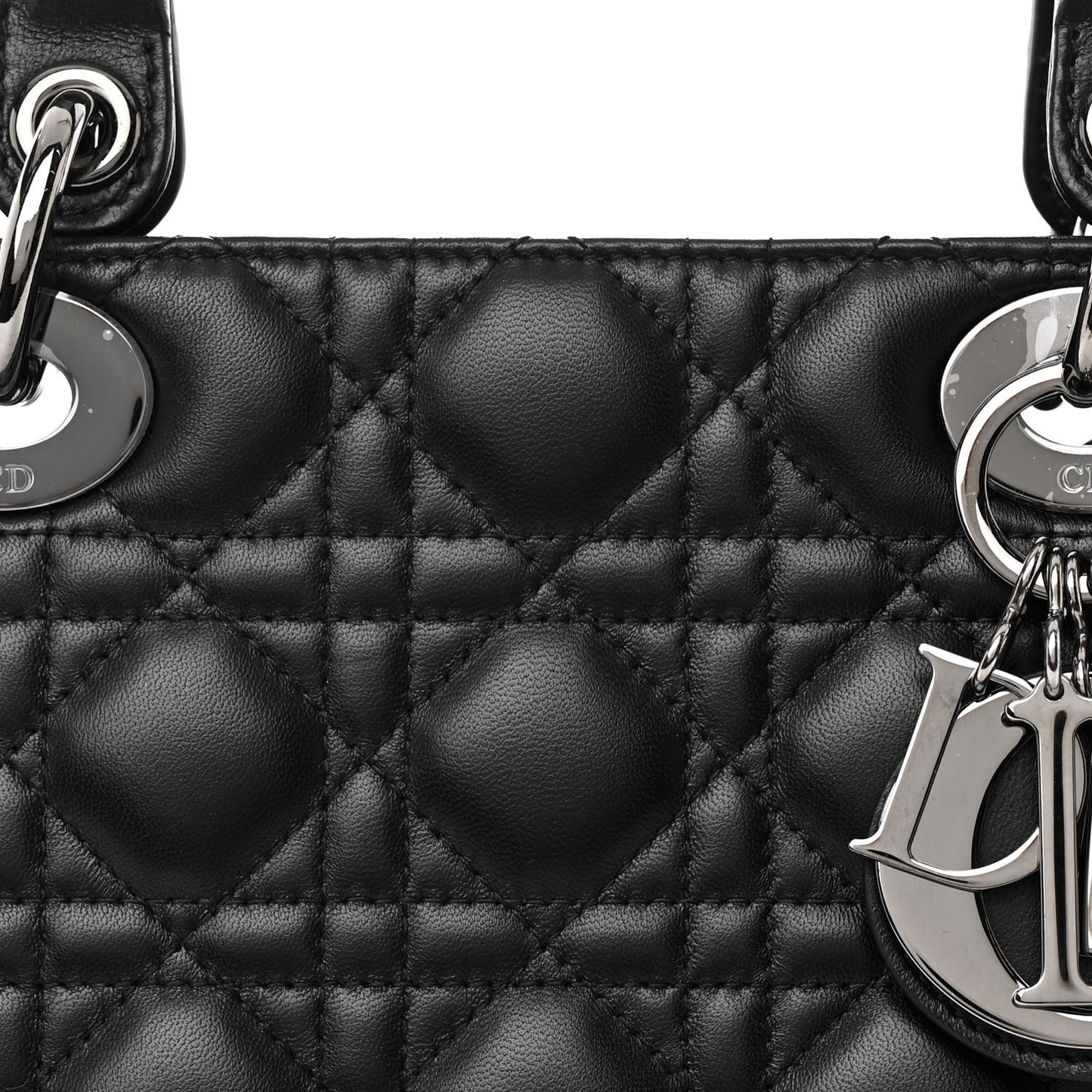 Lambskin Cannage Large Lady Dior Black