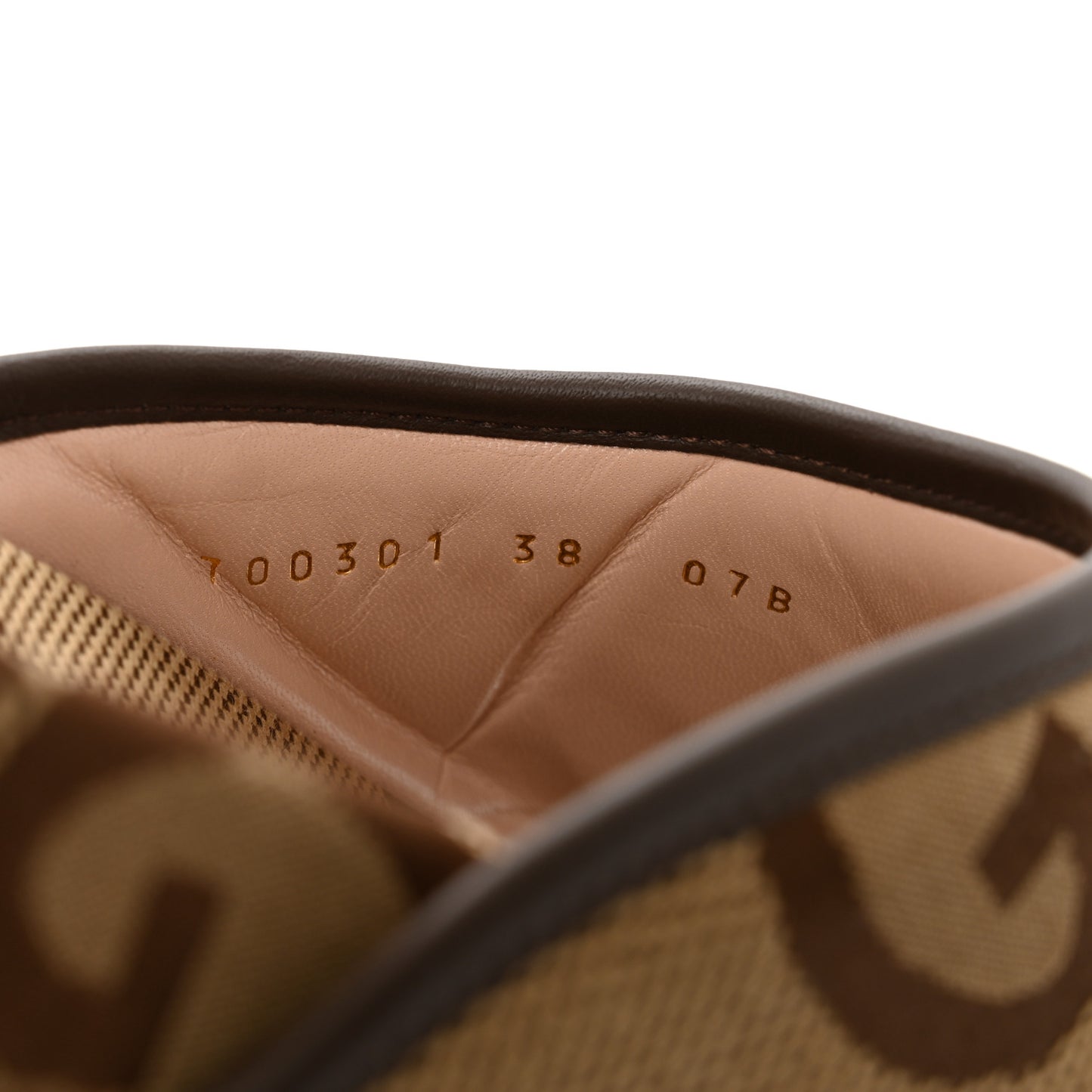 Monogram Jumbo GG Nappa Samoa Platform 40mm Slide Sandals 38 Camel Ebony New Acero