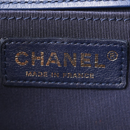 Chanel Lambskin Quilted Medium Boy Flap Dark Navy 6 of 10