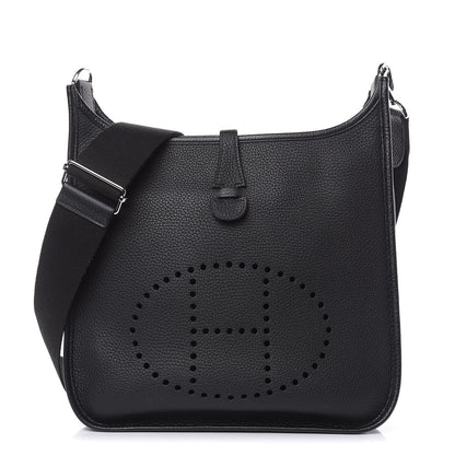 Hermes Taurillon Clemence Evelyne III PM Black 1 of 10