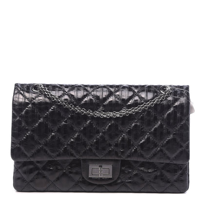 Chanel Metallic Calfskin Striped 2.55 Reissue 227 Flap Black 1 of 11