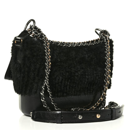 Chanel Shearling Small Gabrielle Hobo Black 2 of 7