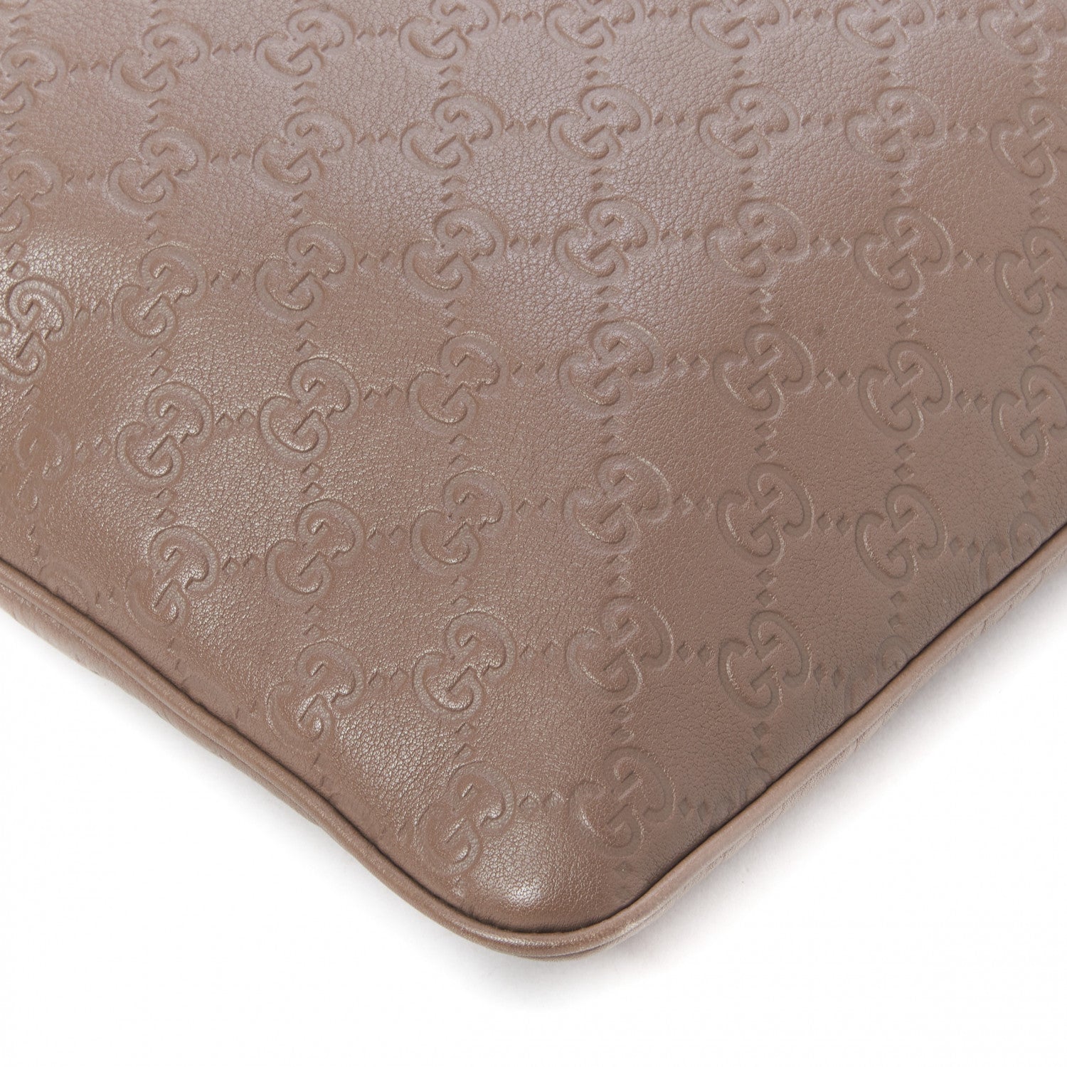 Gucci Guccissima Large Flat Messenger Bag Camelia 5 of 9