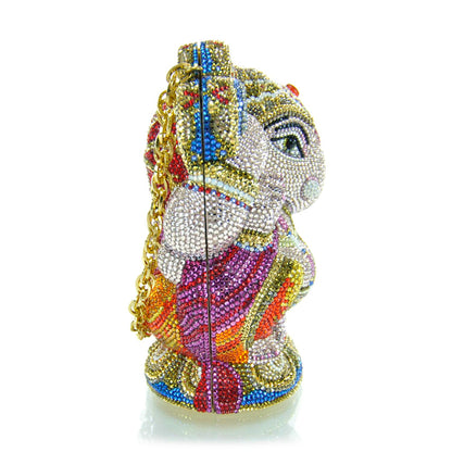 Judith Leiber Austrian Crystal Ganesh Elephant Minaudiere Clutch 6 of 10