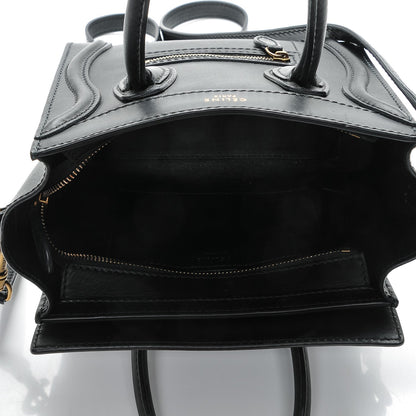 Celine Smooth Calfskin Nano Luggage Black 5 of 6