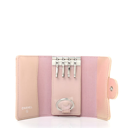 Chanel Iridescent Calfskin Quilted Classic 4 Key Holder Wallet Pink 5 of 8