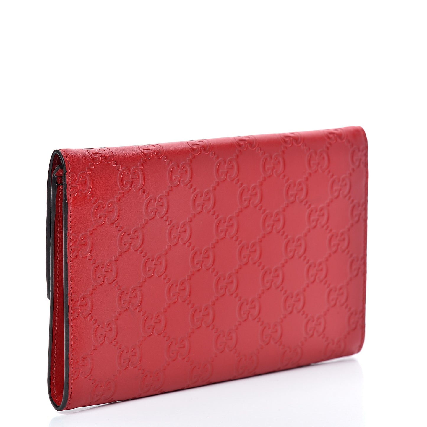 Guccissima Padlock Clutch Hibiscus Red
