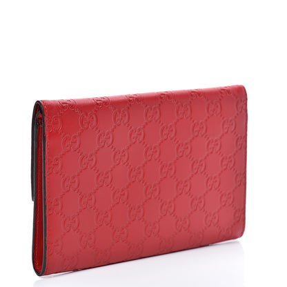 Gucci Guccissima Padlock Clutch Hibiscus Red 2 of 6