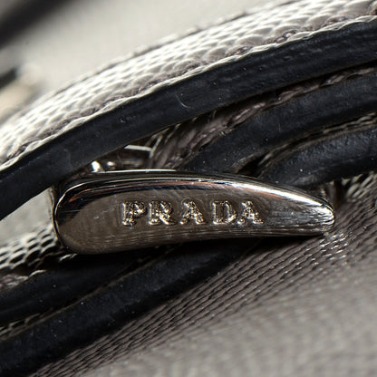 Prada Saffiano Cuir Double Handle Tote Argilla 12 of 14