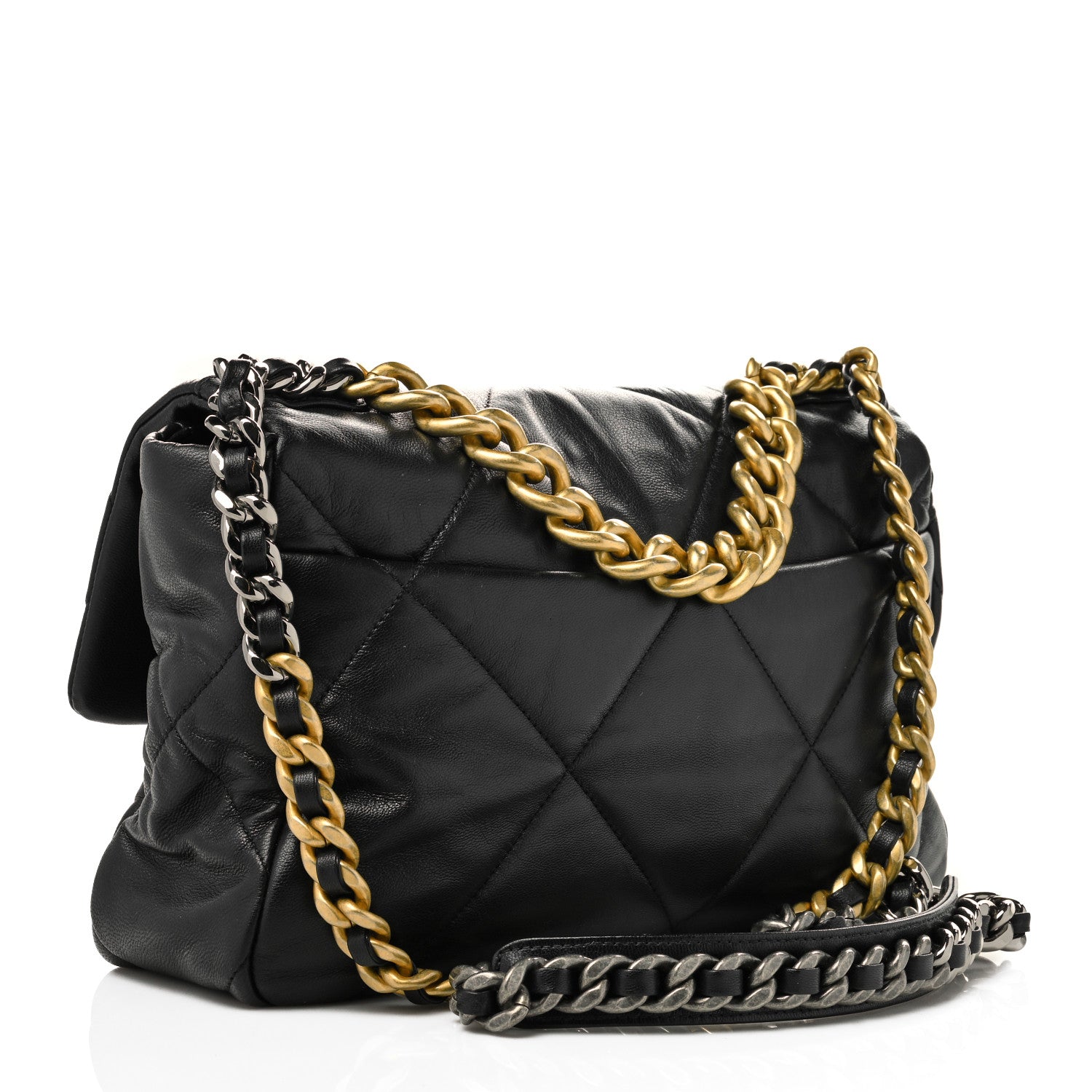 Chanel Lambskin Quilted Large Chanel 19 Flap Black 3 of 12