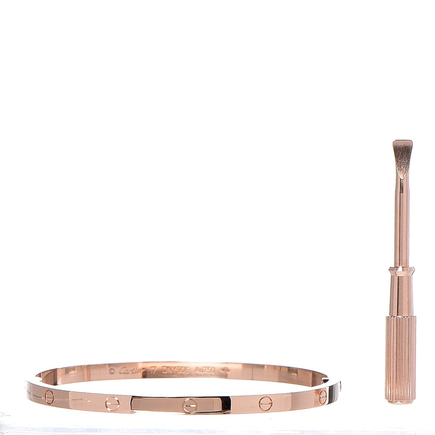 18K Pink Gold Small LOVE Bracelet 17