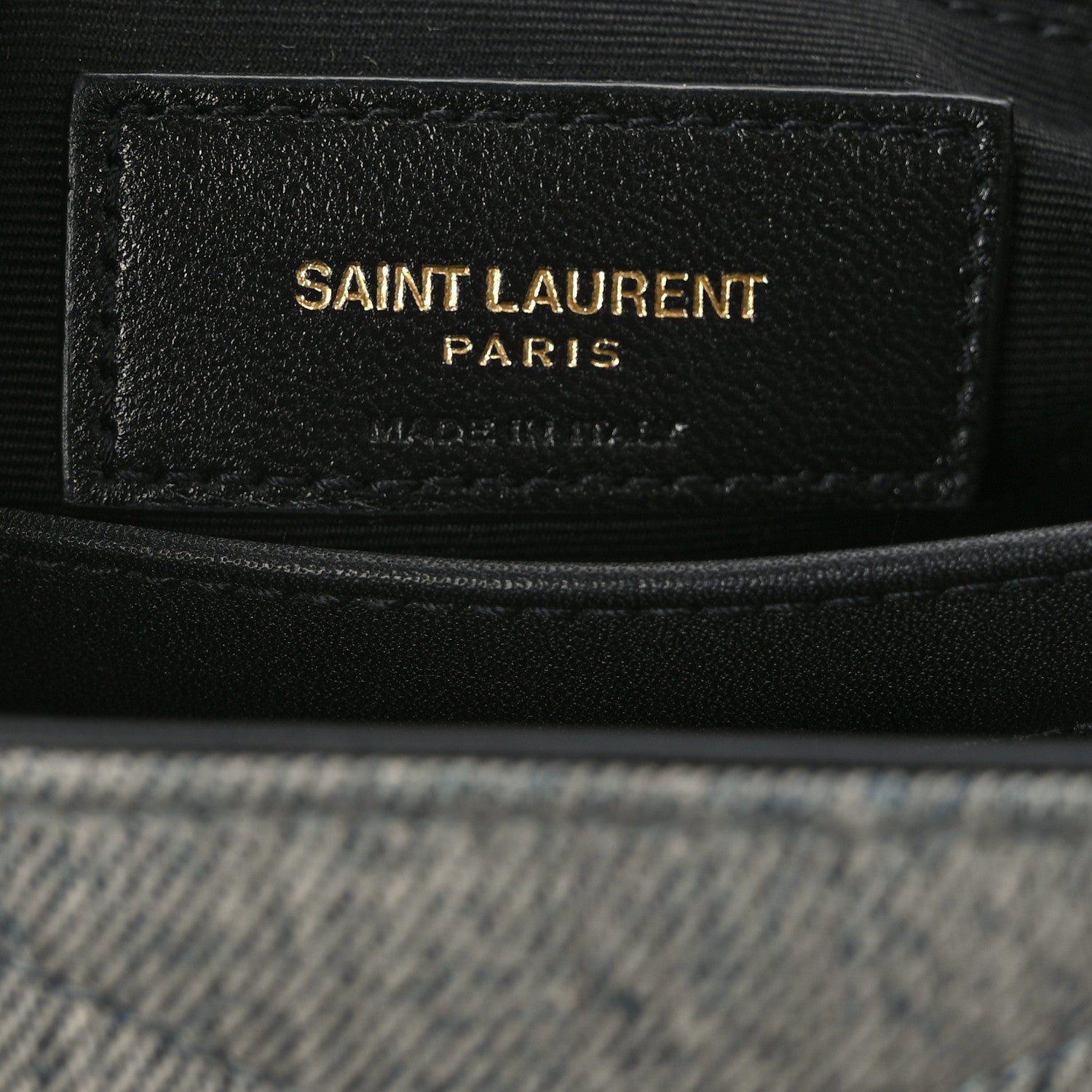 Saint Laurent Denim Y Quilted Monogram Toy Loulou Crossbody Bag Grey 8 of 10