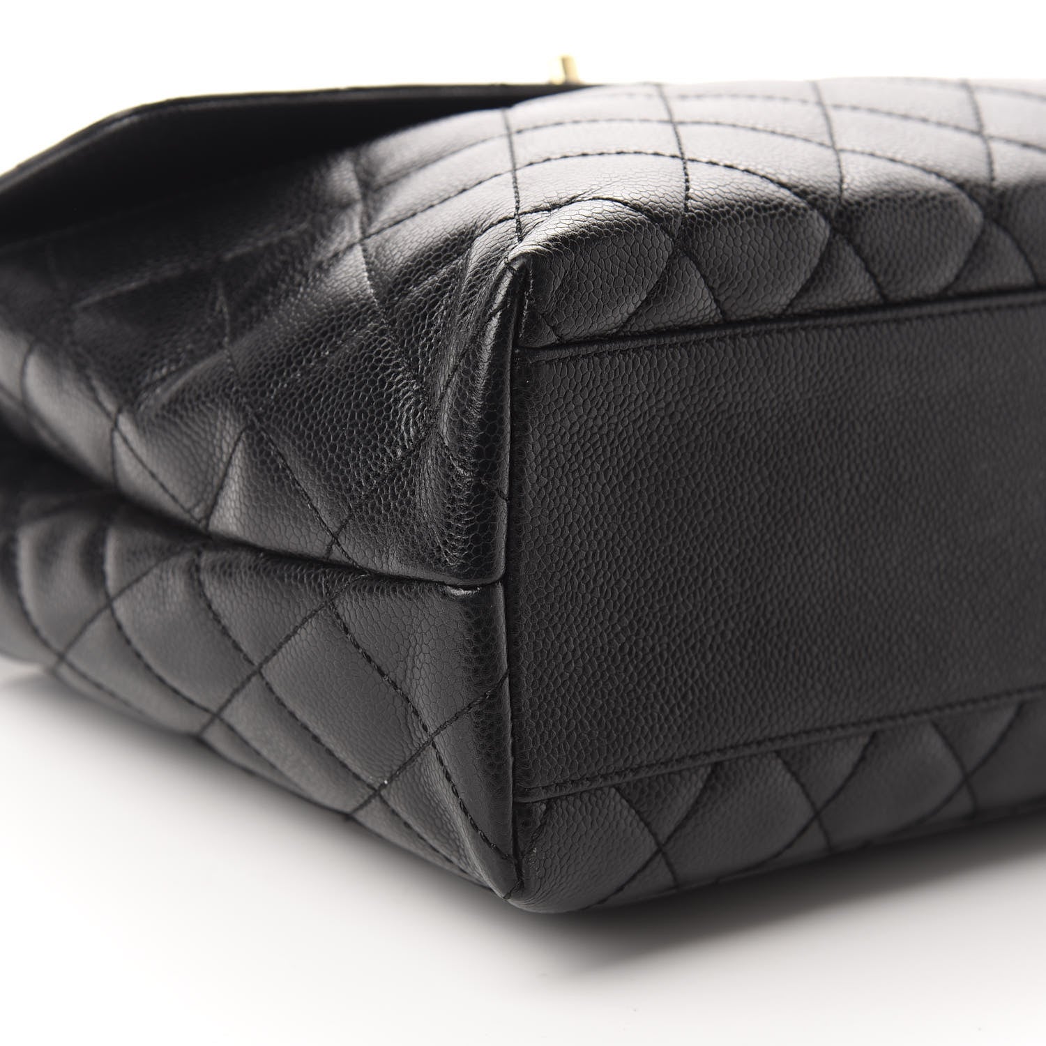 Chanel Caviar Quilted Jumbo Kelly Flap Black 6 of 13