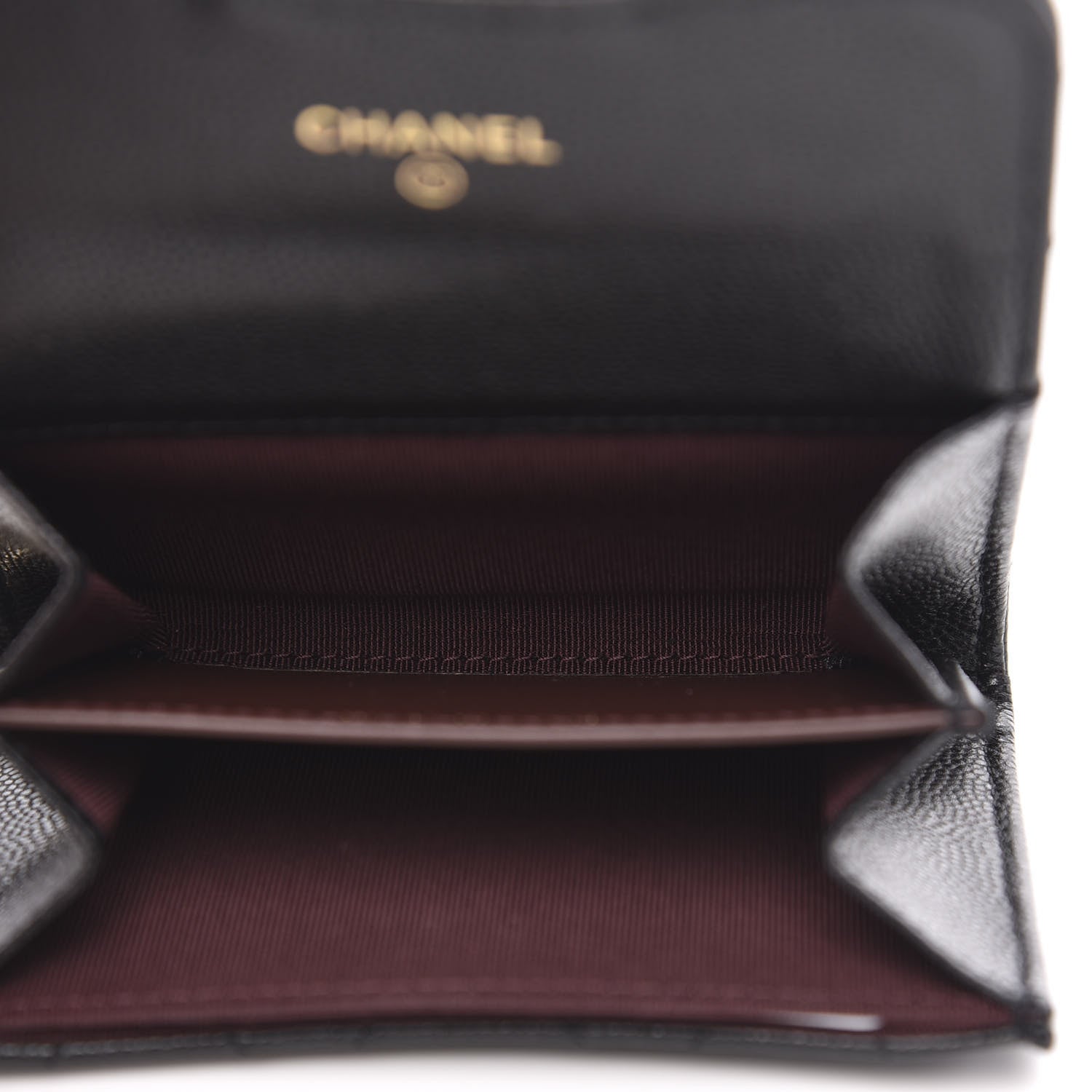 Chanel Caviar Quilted Flap Card Holder Chain Wristlet Black 4 of 9