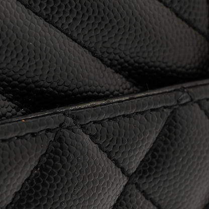 Saint Laurent Grain De Poudre Textured Mixed Matelasse Triquilt Medium Monogram Satchel Black 11 of 11